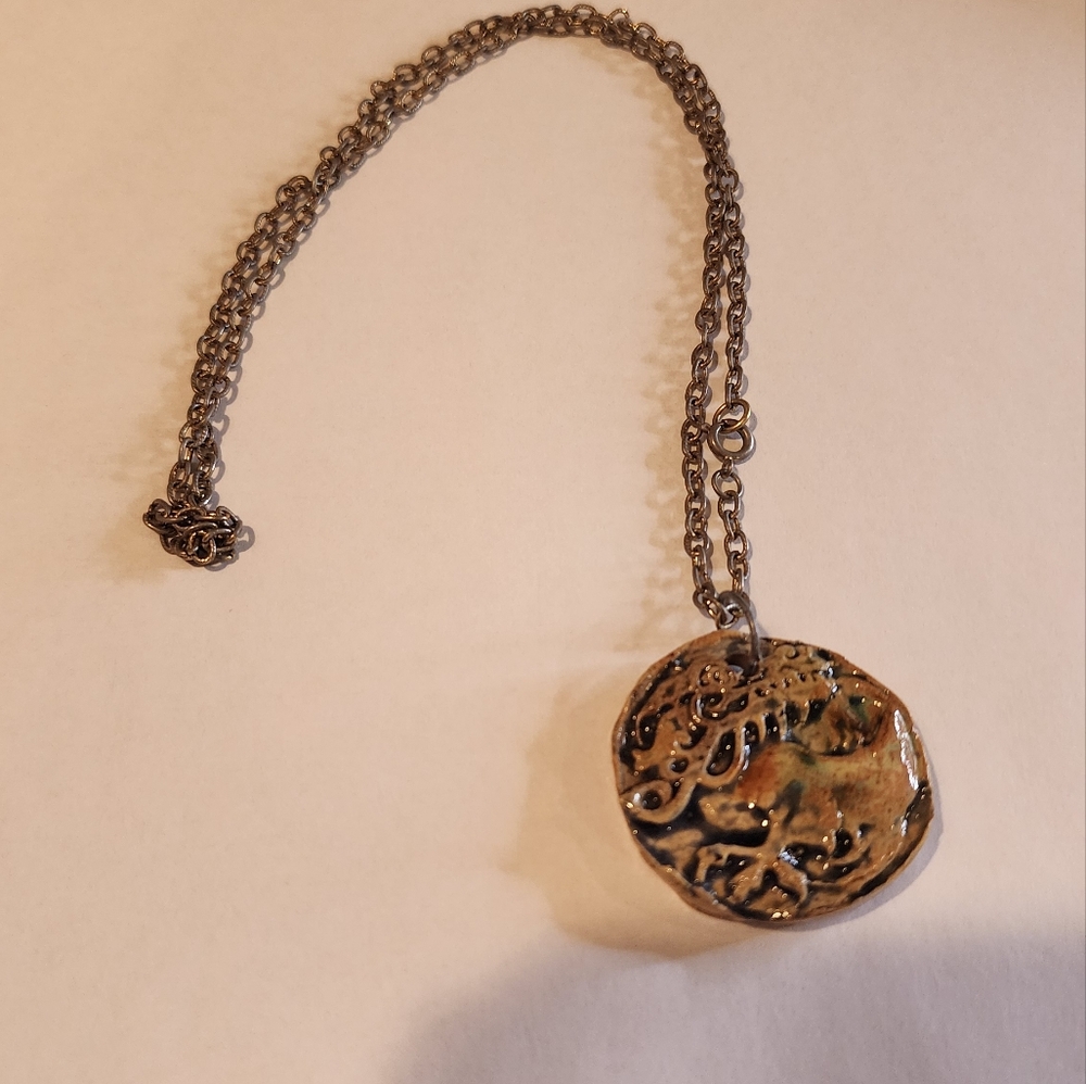 Clay costume necklace